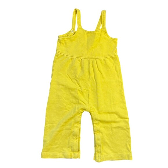 Hanna Andersson Easy Romper In Organic French Terry Unisex 85cm US 2 Yellow - Picture 1 of 9
